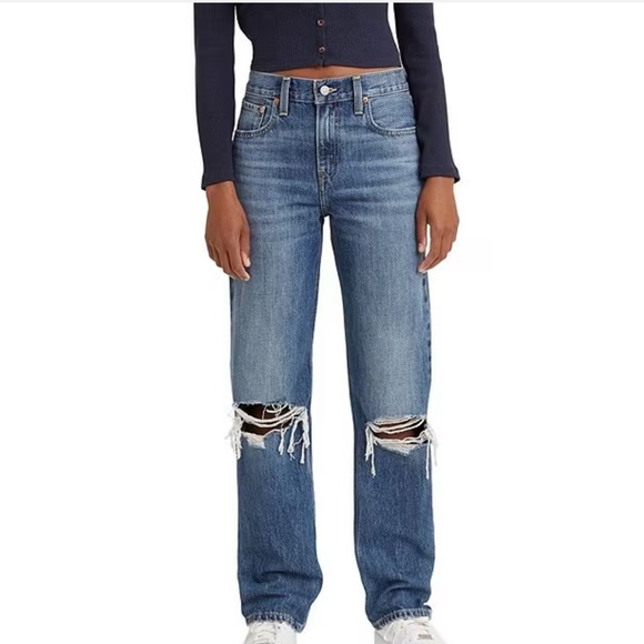 Levi’s Womens Low Pro Straight Leg Denim Jeans - Picture 7 of 9